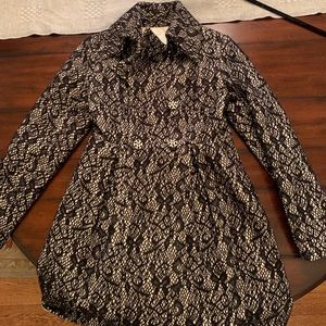 Black and white dress coat